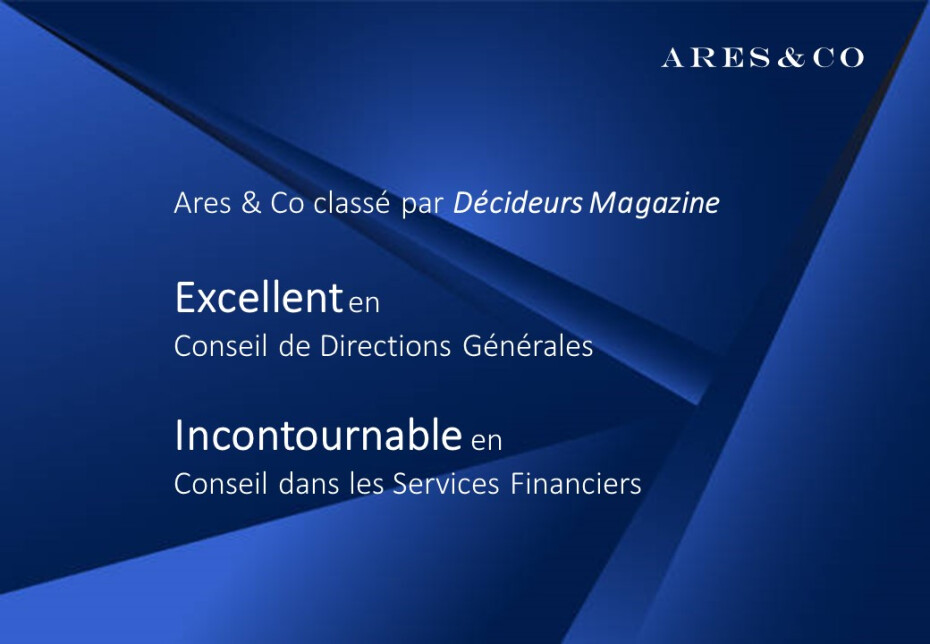 Ares & Co Incontournable dans le classement Décideurs Magazine 